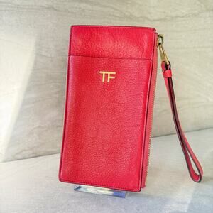 Tom Ford Grained Leather Wristlet Wallet